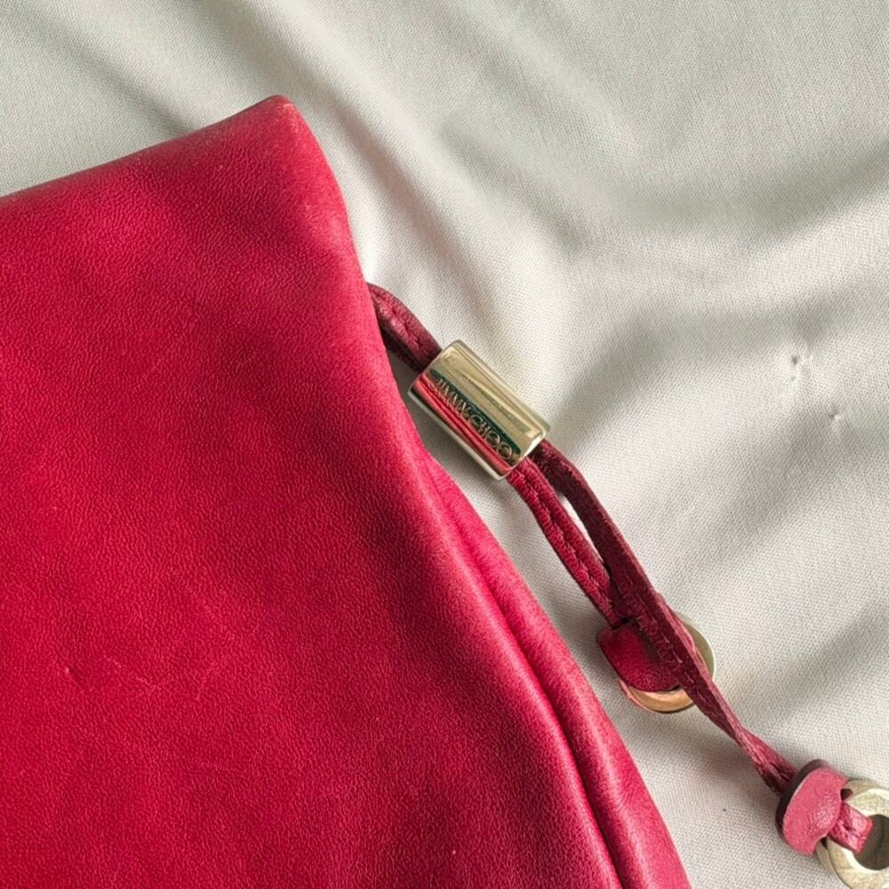 Jimmy Choo Star Stud Clutch - Raspberry Pink Leather, Gold Hardware - Picture 12 of 16